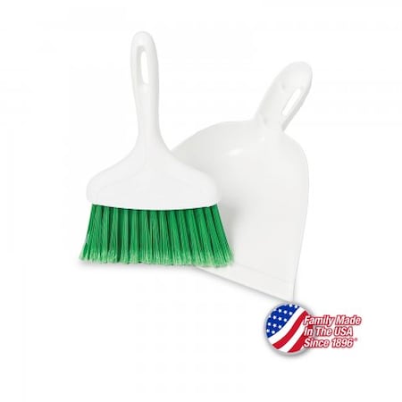 Libman Commercial Dust Pan With Whisk Broom - White -